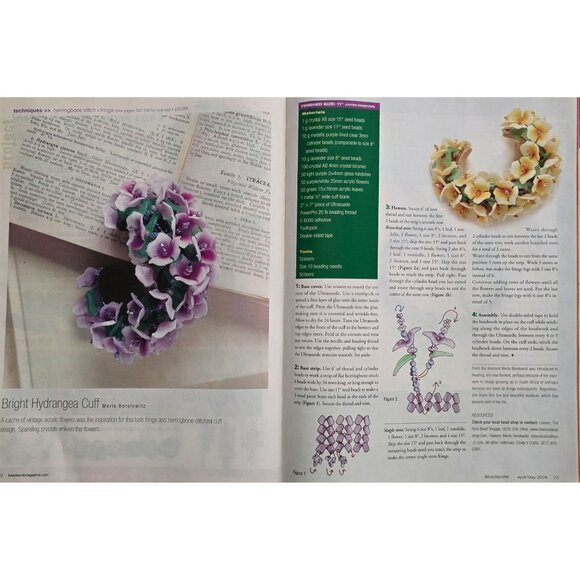 Beadwork Magazine April May 2008 Great Spring Bracelets - Picture 13 of 16